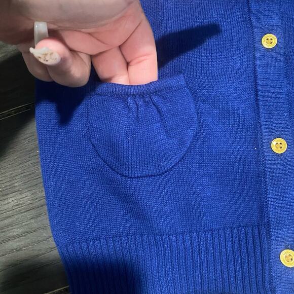 Nautica Little Girls’ Jersey Cardigan Sweater With Pockets, Navy Blue, M(5) - Picture 5 of 7